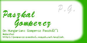 paszkal gompercz business card